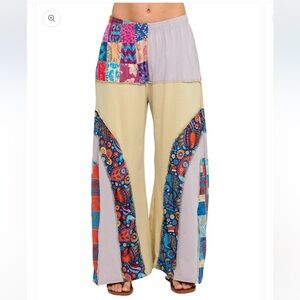 26375 Yak & Yeti Hippie Print Patchwork BOHO Pants - Various Sizes